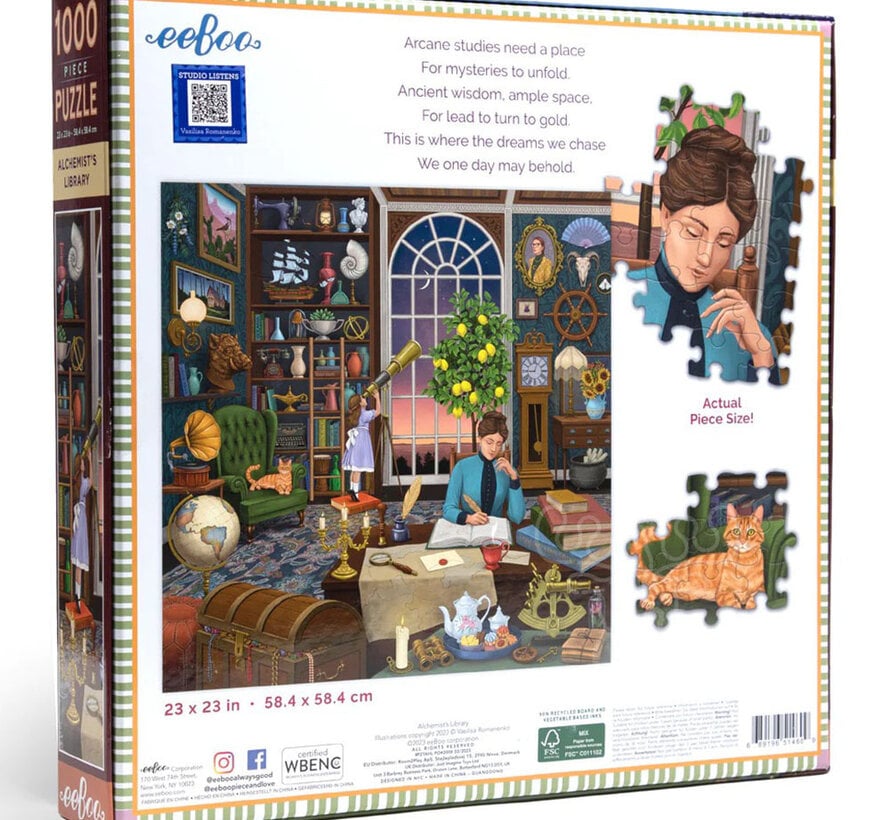 eeBoo Alchemist's Library Puzzle 1000pcs