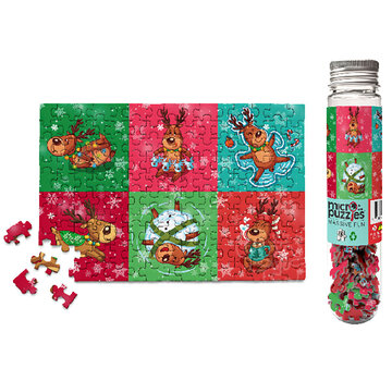 MicroPuzzles MicroPuzzles Christmas - Reindeer Games Mini Puzzle 150pcs