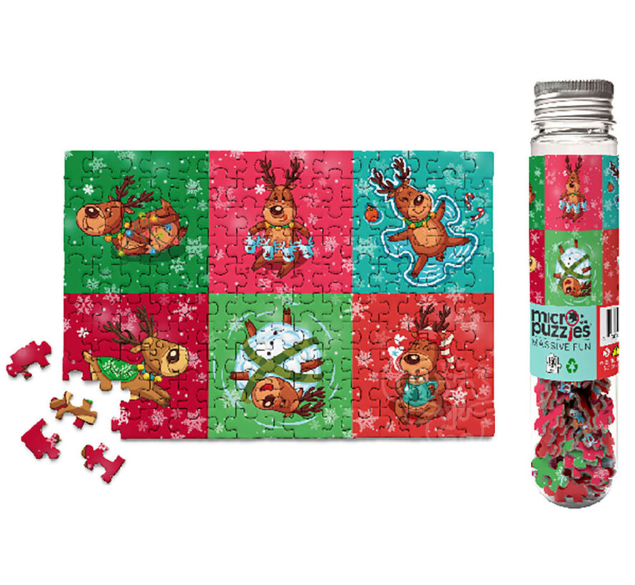 MicroPuzzles Christmas - Reindeer Games Mini Puzzle 150pcs