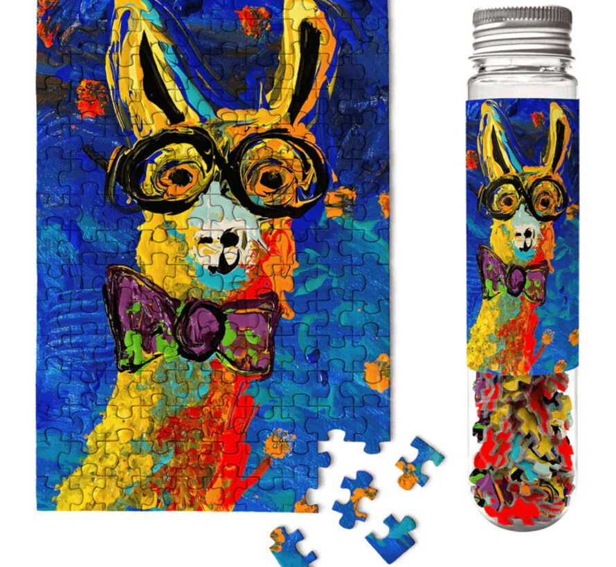 MicroPuzzles Lively Louis Llama  - Art With Intention Mini Puzzle 150pcs
