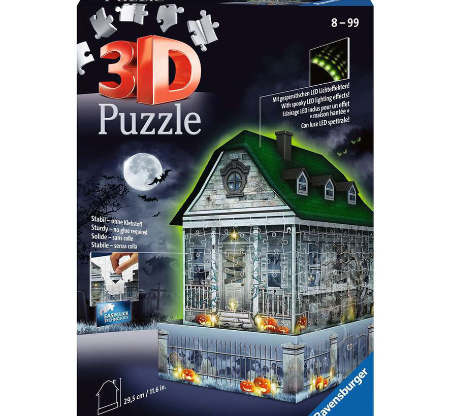 Ravensburger 3D Halloween Haunted House Night Edition Puzzle