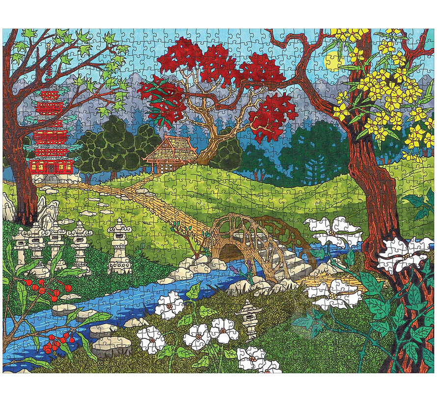 Pomegranate Hurley, CJ: At the Japanese Garden Puzzle 1000pcs