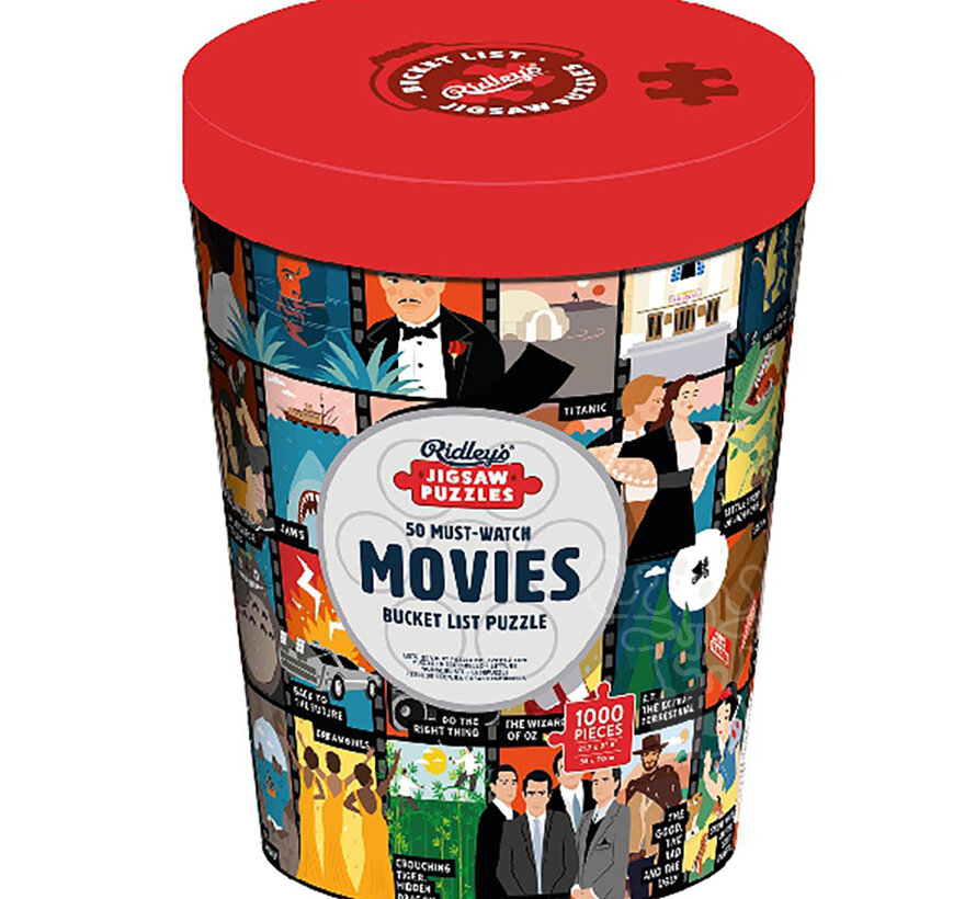 Ridley's 50 Must-Watch Movies Bucket List Puzzle 1000pcs
