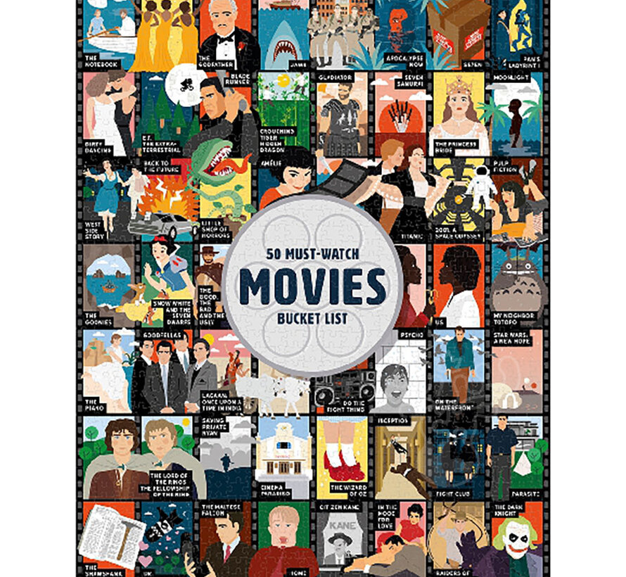 Ridley's 50 Must-Watch Movies Bucket List Puzzle 1000pcs