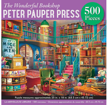 Peter Pauper Press Peter Pauper Press The Wonderful Bookshop Puzzle 500pcs
