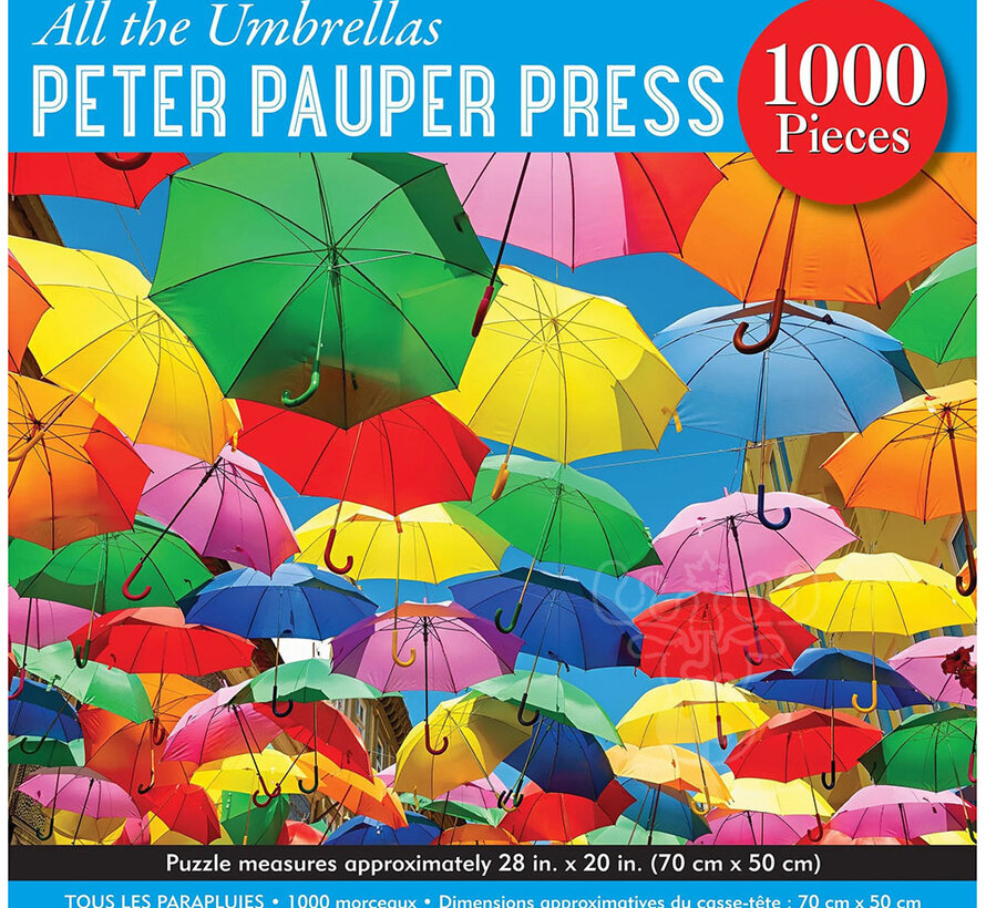 Peter Pauper Press All the Umbrellas Puzzle 1000pcs