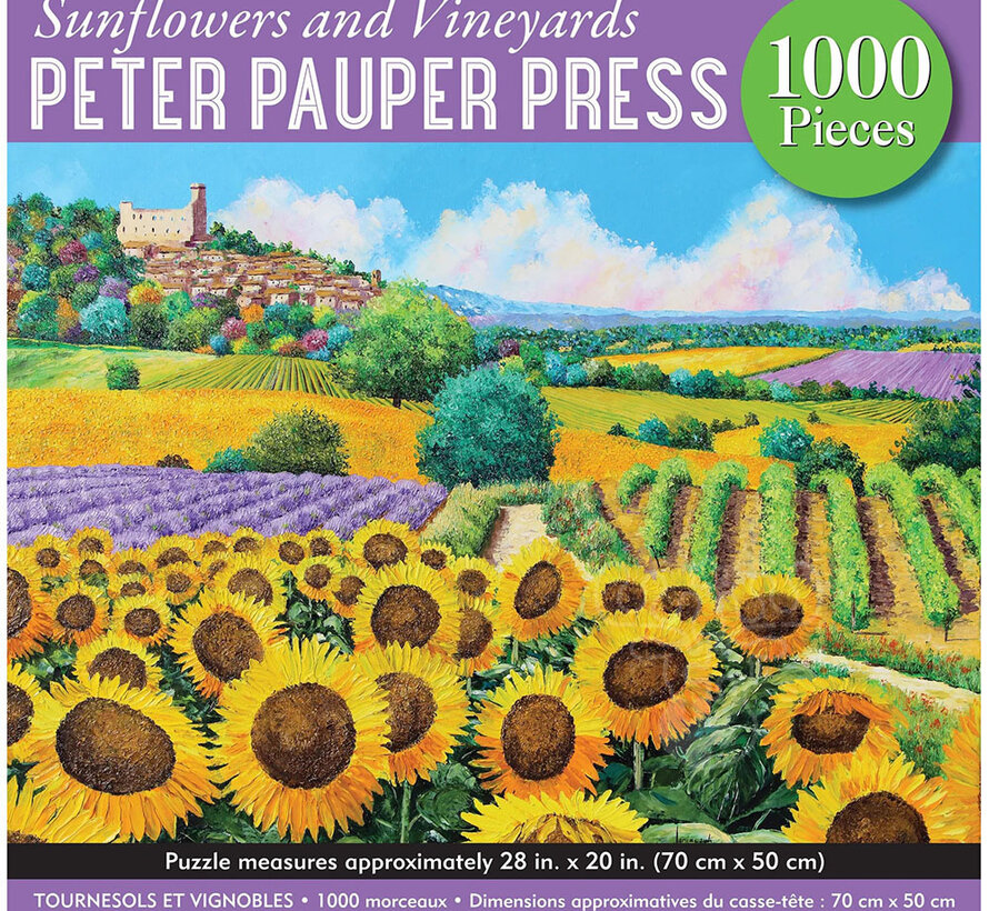 Peter Pauper Press Sunflowers & Vineyards Puzzle 1000pcs