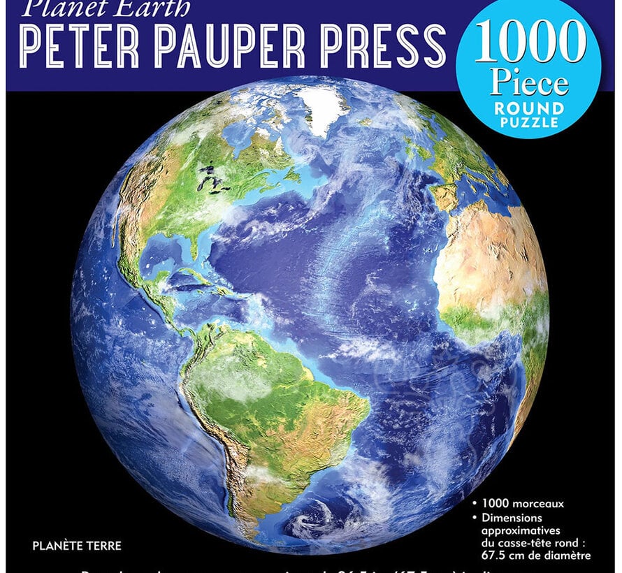 Peter Pauper Press Planet Earth Round Puzzle 1000pcs