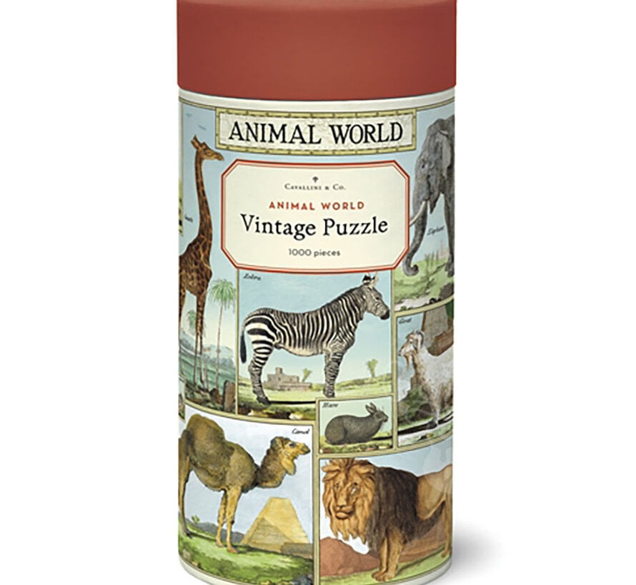Cavallini Vintage: Animal World Puzzle 1000pcs