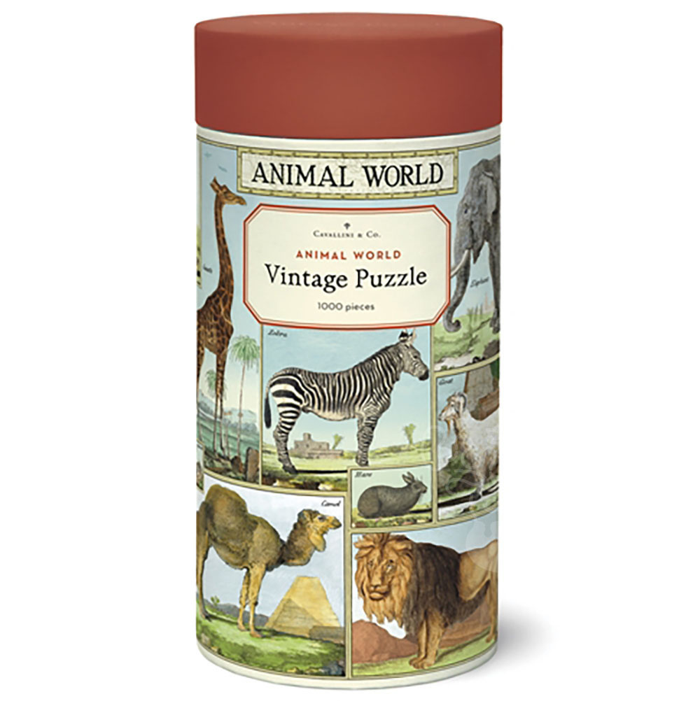 Cavallini Vintage: Animal World Puzzle 1000pcs - Puzzles Canada