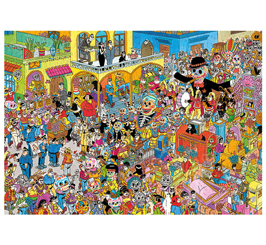 Jumbo Jan van Haasteren - Dia de Los Muertos Puzzle 1000pcs - ORIGINAL BOX SIZE