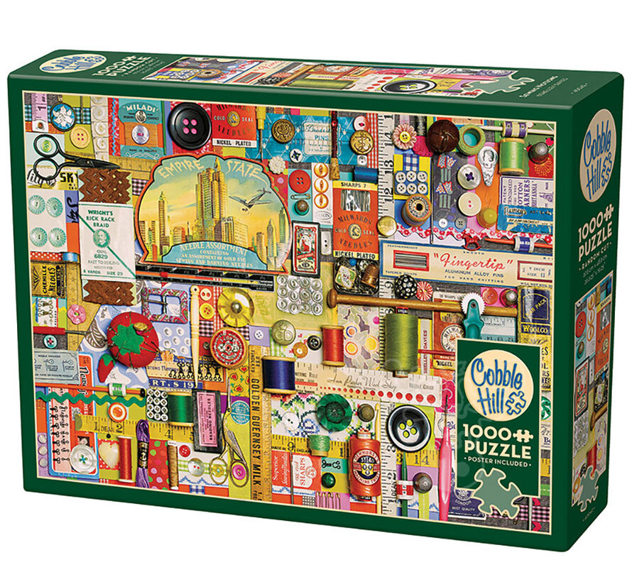 Cobble Hill Sewing Notions Puzzle 1000pcs