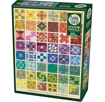 Cobble Hill Puzzles Cobble Hill Common Quilt Blocks Puzzle 1000pcs