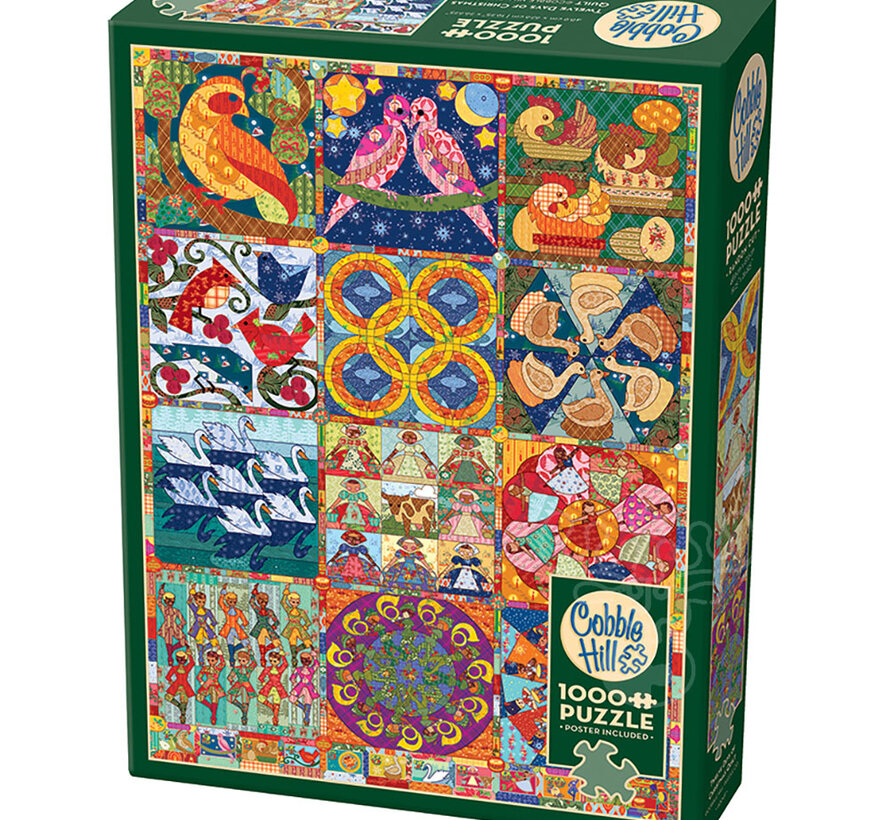 Cobble Hill Twelve Days of Christmas Quilt Puzzle 1000pcs