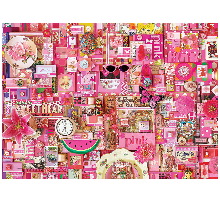 Cobble Hill Rainbow Collection Pink Puzzle 1000pcs