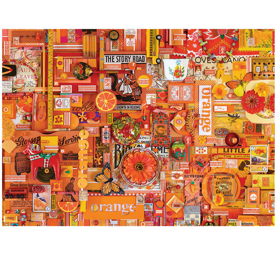 Cobble Hill Rainbow Collection Orange Puzzle 1000pcs