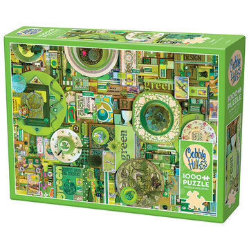 Cobble Hill Puzzles Cobble Hill Rainbow Collection Green Puzzle 1000pcs