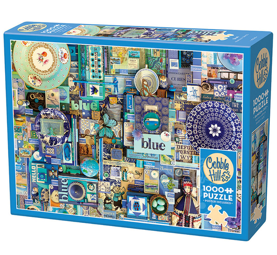 Cobble Hill Rainbow Collection Blue Puzzle 1000pcs