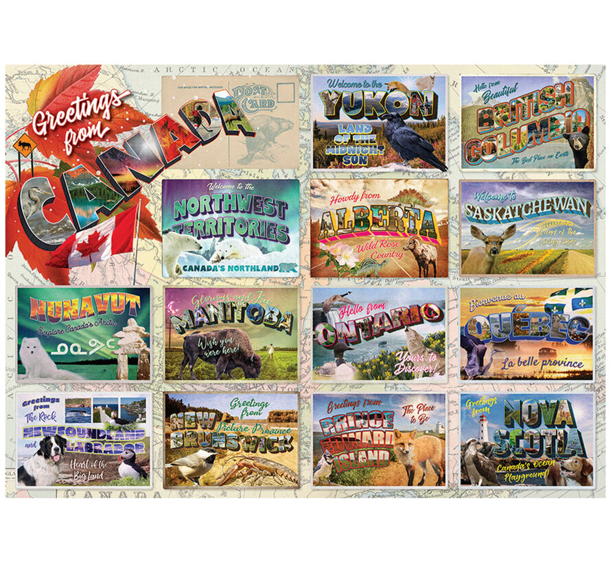 Cobble Hill Greetings from Canada Puzzle 1000pcs