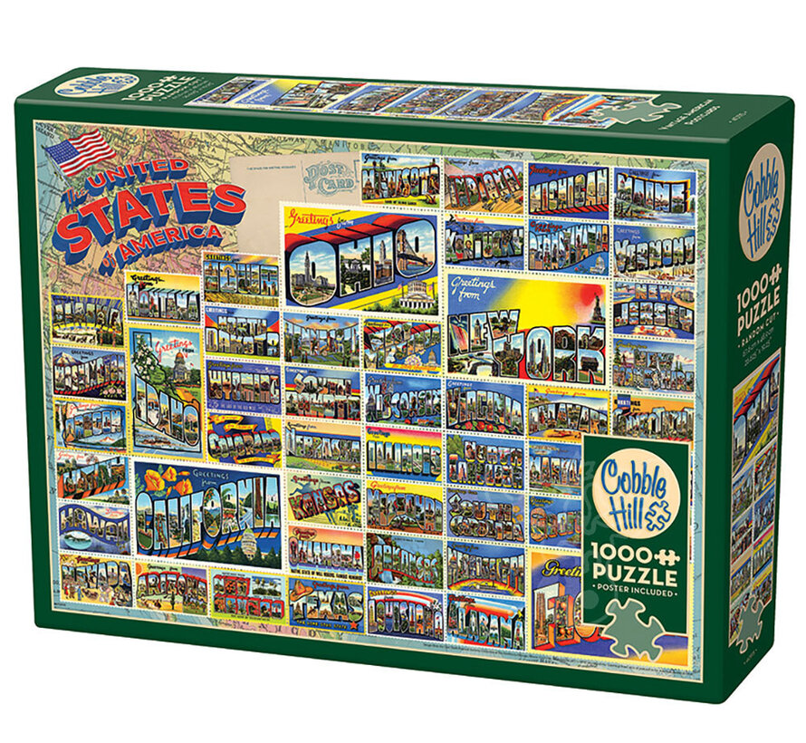 Cobble Hill Vintage American Postcards Puzzle 1000pcs