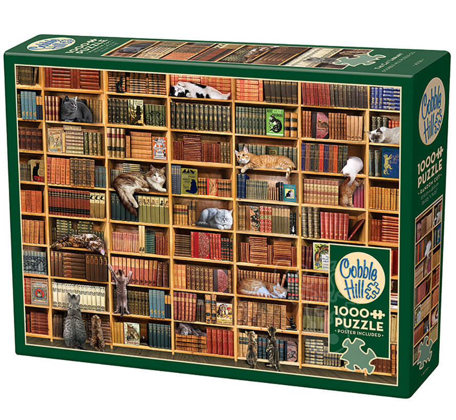Cobble Hill The Cat Library Puzzle 1000pcs