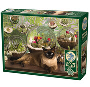 Cobble Hill Puzzles Cobble Hill Terrarium Cat Puzzle 1000pcs