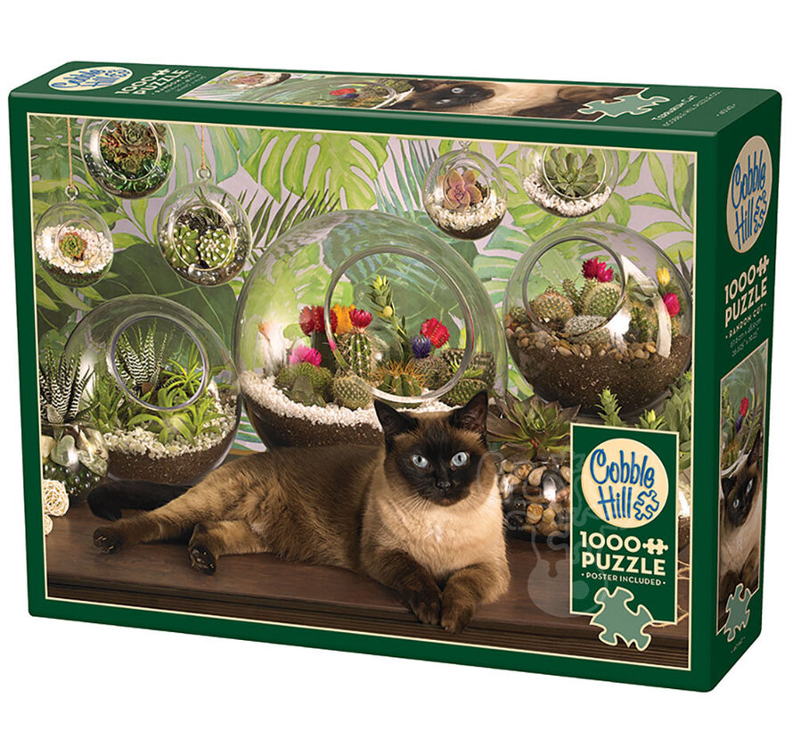 Cobble Hill Terrarium Cat Puzzle 1000pcs