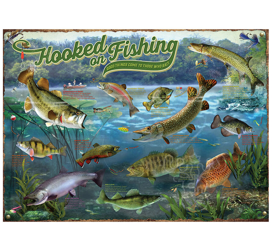Cobble Hill Hooked on Fishing Puzzle 1000pcs