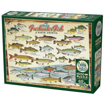 Cobble Hill Puzzles Cobble Hill Freshwater Fish of North America Puzzle 1000pcs