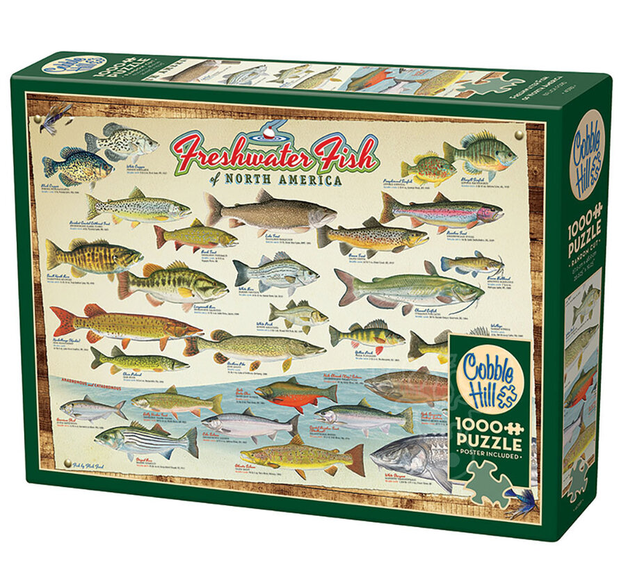 Cobble Hill Freshwater Fish of North America Puzzle 1000pcs