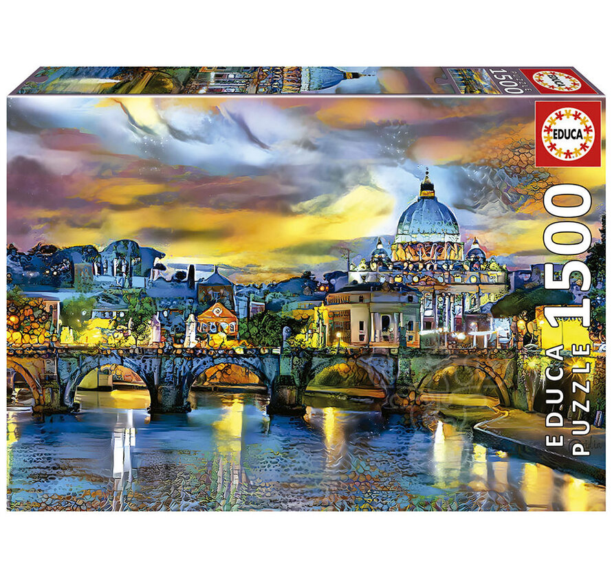 Educa St. Peter's Basilica And The St. Angelo Bridge Puzzle 1500pcs