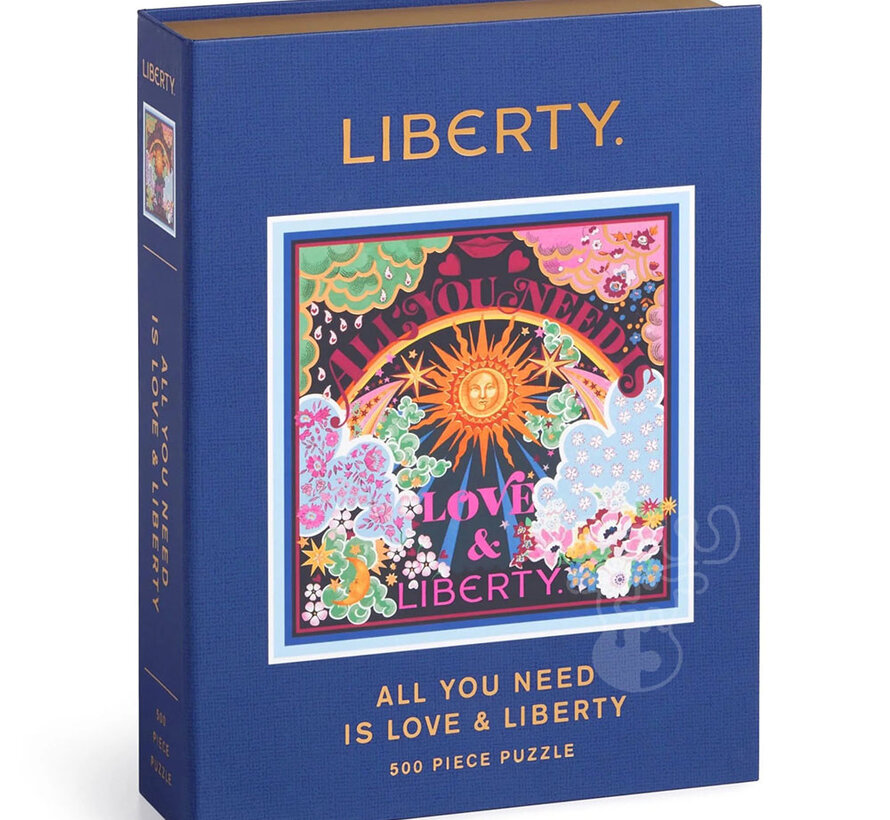 Galison Liberty All You Need is Love & Liberty Book Puzzle 500pcs