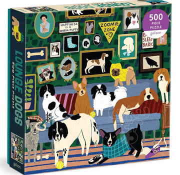 Galison Galison Lounge Dogs Puzzle 500pcs