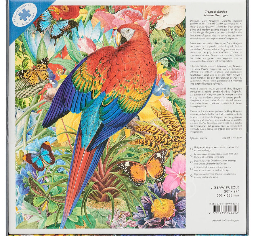 Paperblanks Nature Montages, Tropical Garden Puzzle 1000pcs
