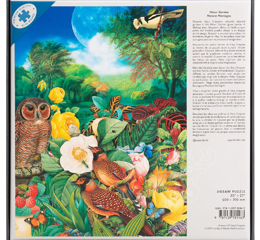 Paperblanks Nature Montages, Moon Garden Puzzle 1000pcs