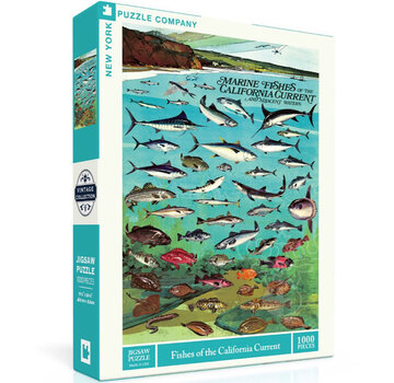 New York Puzzle Company FINAL SALE New York Puzzle Co. Vintage Collection: Fishes of the California Current Puzzle 1000pcs