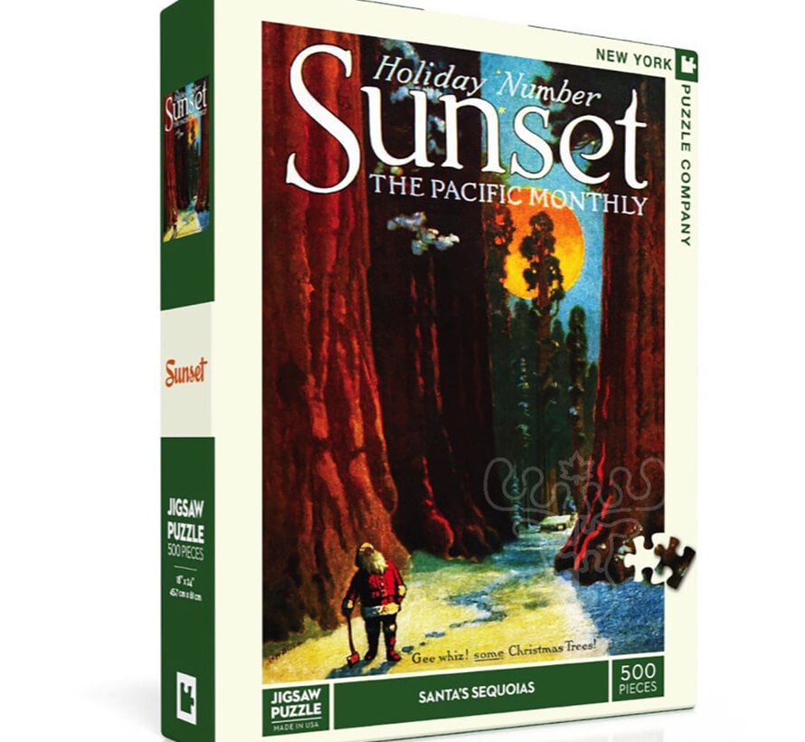 New York Puzzle Co. Sunset: Santa's Sequoias Puzzle 500pcs
