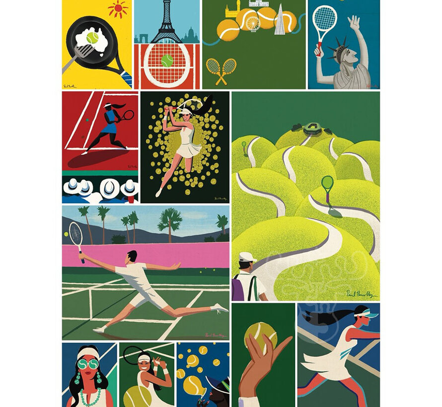 New York Puzzle Co. Paul Thurby: Tennis LovePuzzle 750pcs RETIRED