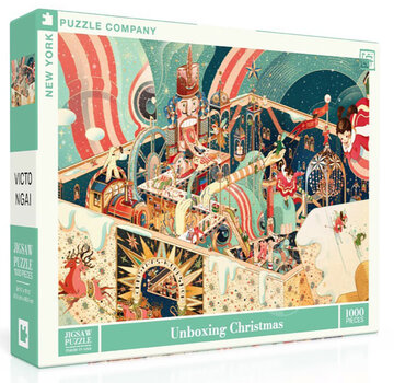New York Puzzle Company New York Puzzle Co. Victo Ngai: Unboxing Christmas Puzzle 1000pcs
