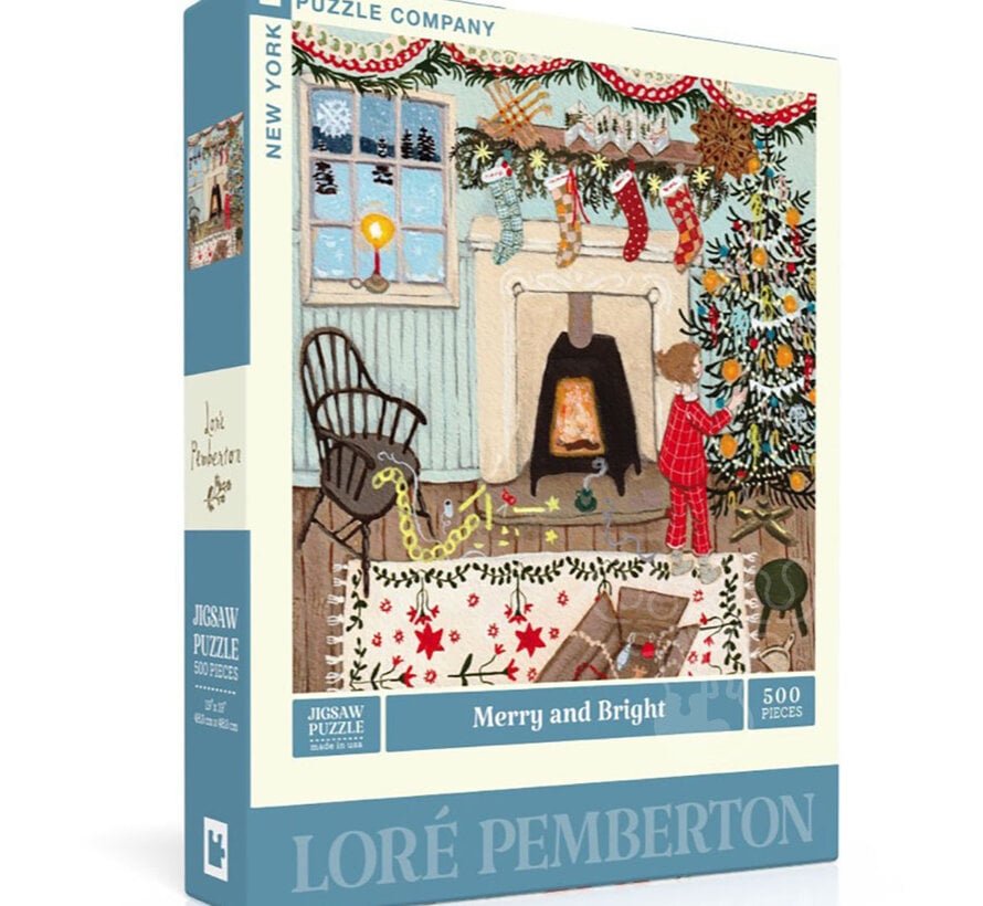 New York Puzzle Co. Loré Pemberton: Merry and Bright Puzzle 500pcs