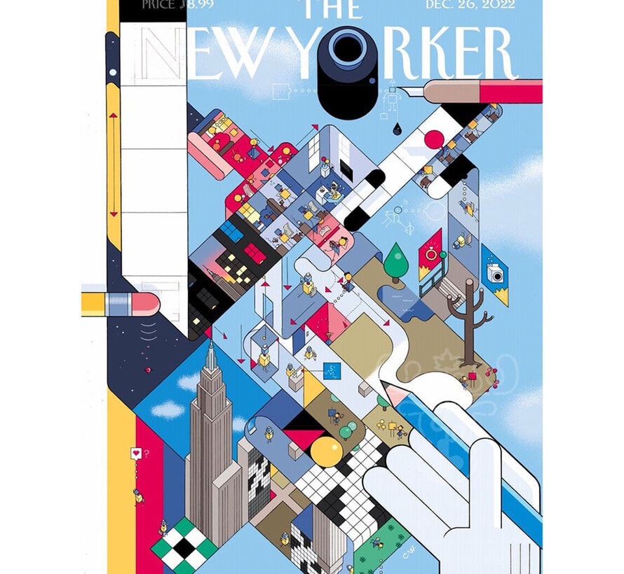New York Puzzle Co. The New Yorker: Ups and Downs Puzzle 1000pcs