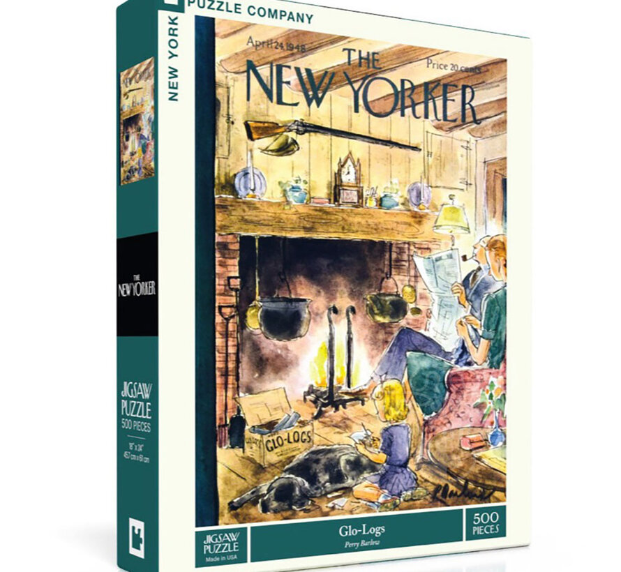 New York Puzzle Co. The New Yorker: Glo-Logs Puzzle 500pcs