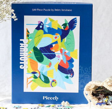 Piecely Puzzles FINAL SALE Piecely Parrots Puzzle 500pcs