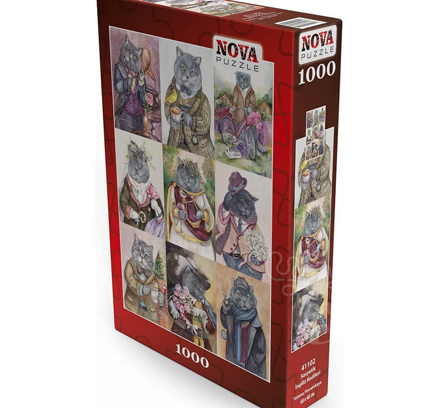 Nova British Cats Puzzle 1000pcs ONLINE ORDER ONLY