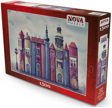 Nova FINAL SALE Nova Magic Book Houses Puzzle 1500pcs ONLINE ORDER ONLY