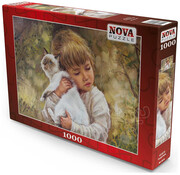 Nova FINAL SALE Nova Little Girl's Cat and Love Puzzle 1000pcs ONLINE ORDER ONLY