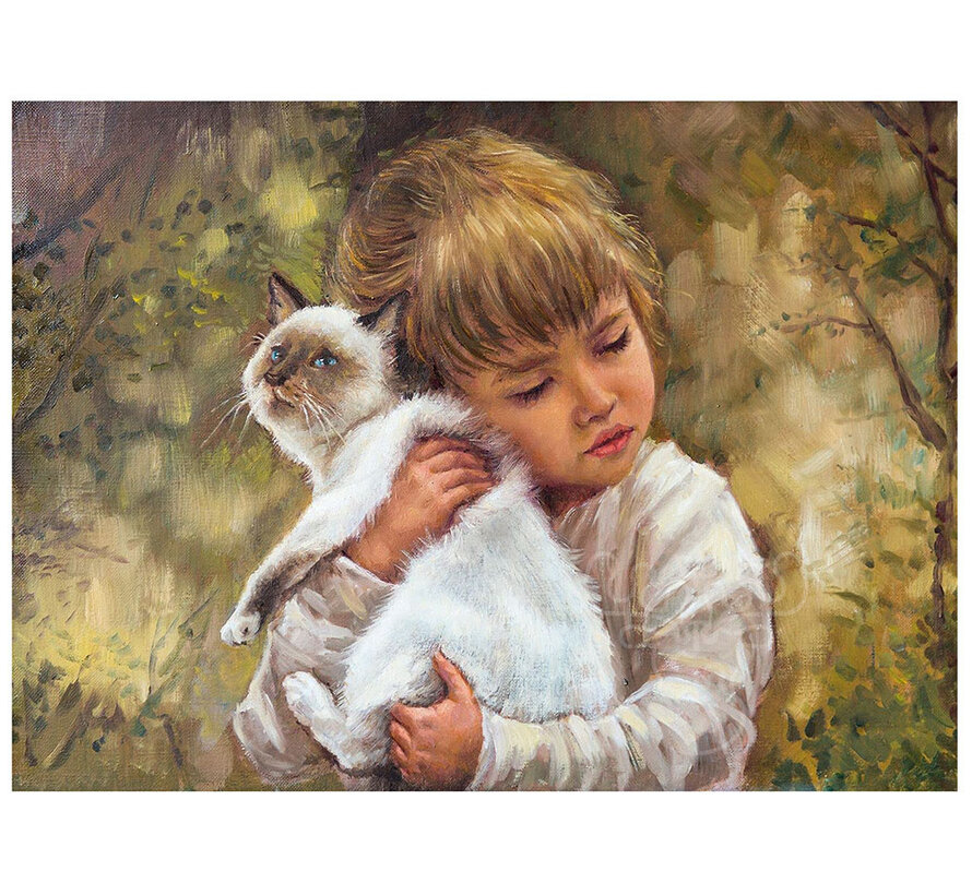 FINAL SALE Nova Little Girl's Cat and Love Puzzle 1000pcs ONLINE ORDER ONLY
