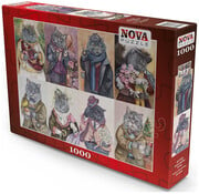 Nova Nova Ornate Cats Collage Puzzle 1000pcs
