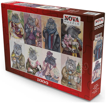 Nova Nova Ornate Cats Collage Puzzle 1000pcs