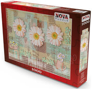 Nova FINAL SALE Nova Pink Gerbera Flowers Puzzle 1000pcs ONLINE ORDER ONLY